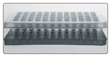 96 Well PCR plate, 0.2ml, semi skirt, high profile, clear, 25/pack