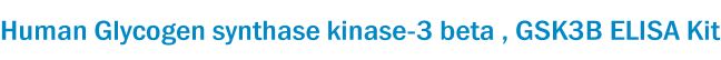 Human Glycogen synthase kinase-3 beta , GSK3B ELISA Kit