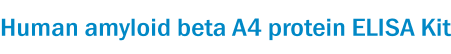 Human amyloid beta A4 protein ELISA Kit