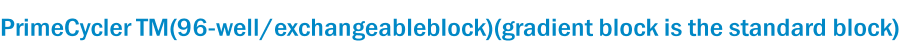 PrimeCycler TM(96-well/exchangeableblock)(gradient block is the standard block)